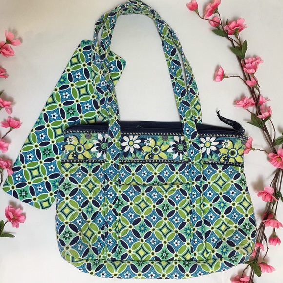 Vera Bradley Tote Purse Structured Bottom - Picture 6 of 7